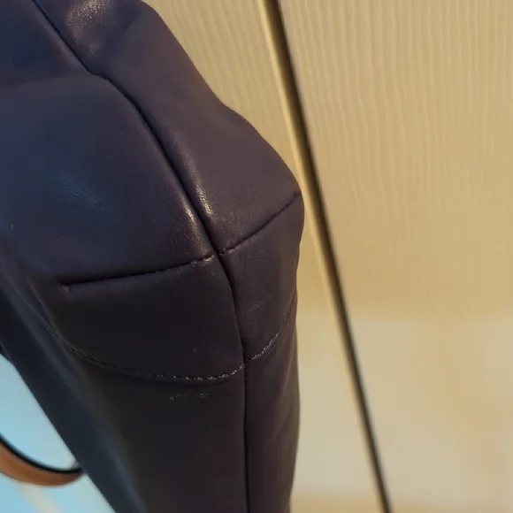 Coach Blue and Green Shoulder leather Bag - Picture 6 of 8